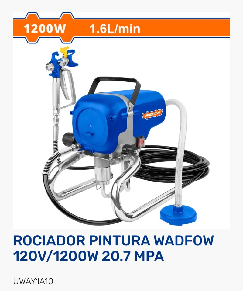 HE/ROCIADOR PINTURA WADFOW 120V/1200W 20.7 MPA UWAY1A10