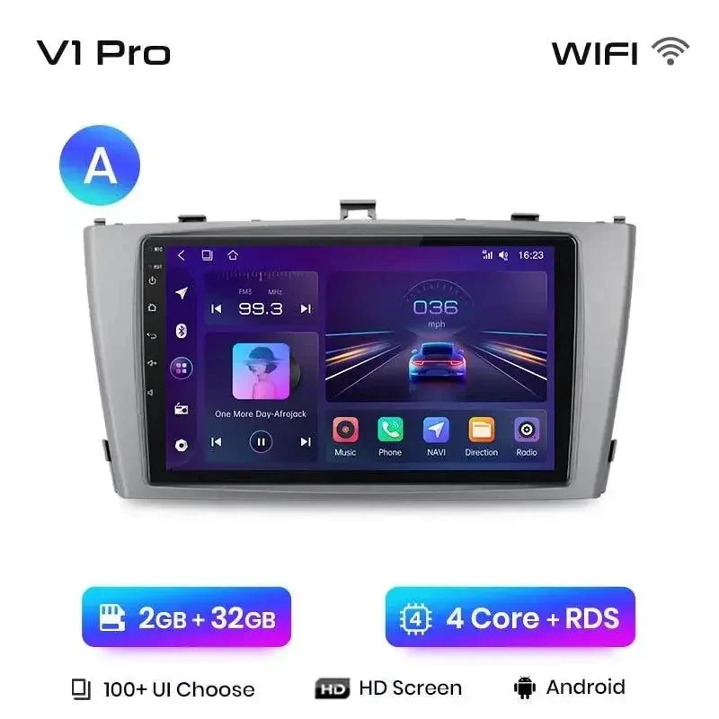 Radio Android do Toyota Avensis T27 (2008-2015) CarPlay Android Auto 4G WiFi GPS DSP