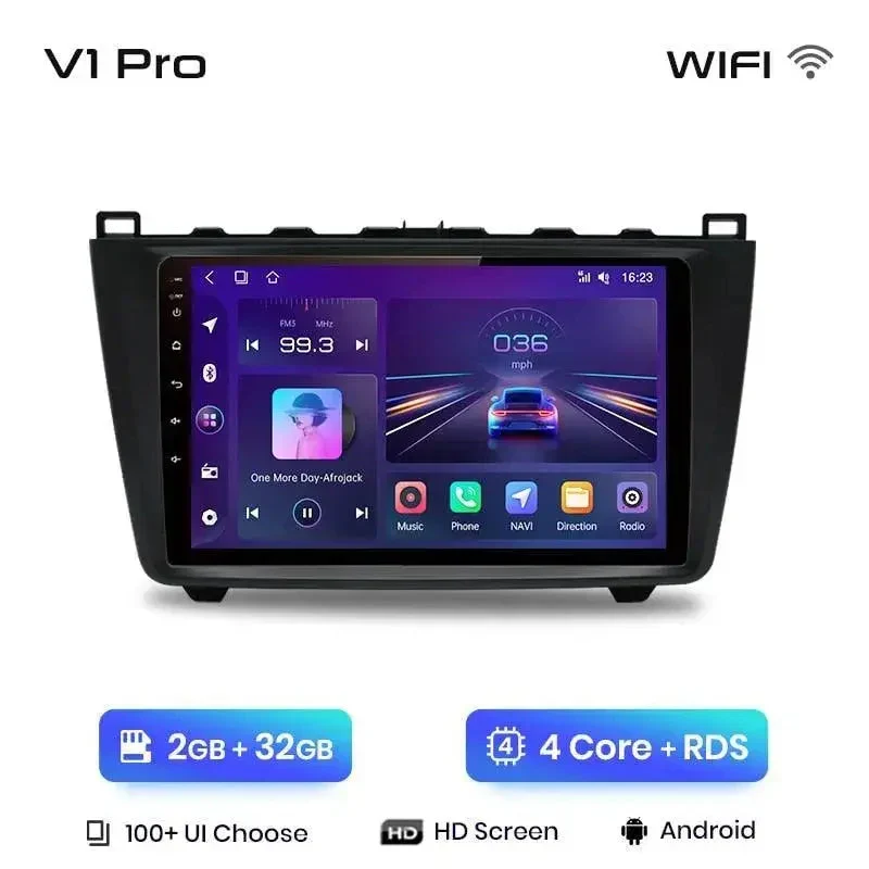 Radio Android do Mazda 6 GH (2007-2012) CarPlay Android Auto 4G WiFi GPS DSP