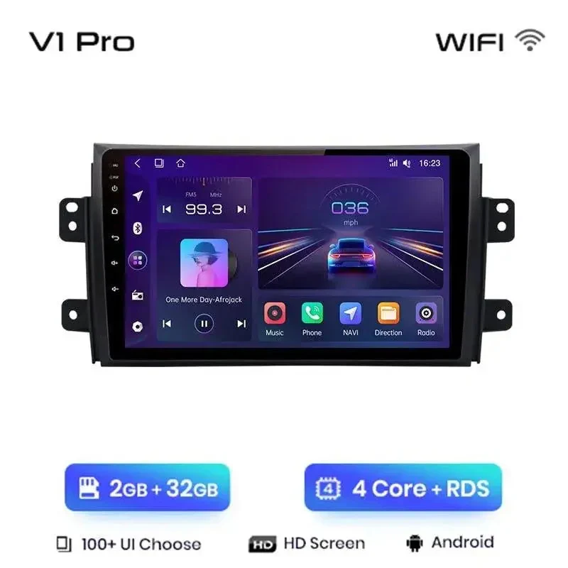 Radio Android do Suzuki SX4 Fiat Sedici 2005-2014 (2006-2013) CarPlay Android Auto 4G WiFi GPS DSP