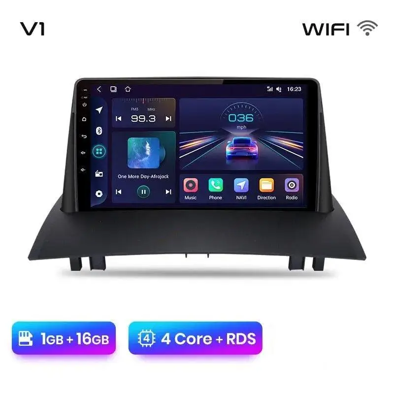 Radio Android do Renault Megane II (2002-2009) CarPlay Android Auto 4G WiFi GPS DSP