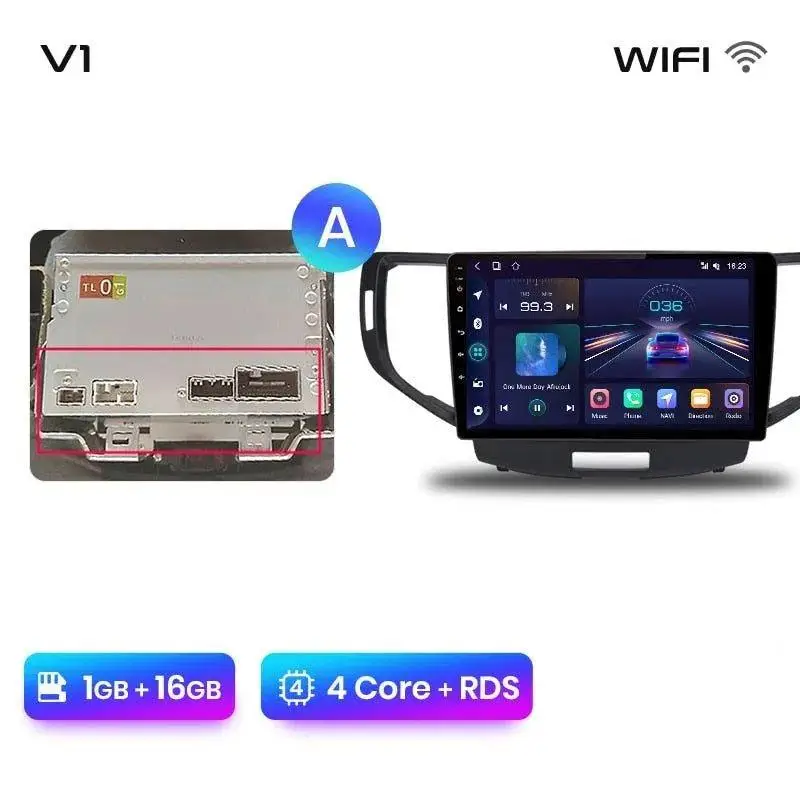 Radio Android do Honda Accord VIII (2008-2012) CarPlay Android Auto 4G WiFi GPS DSP