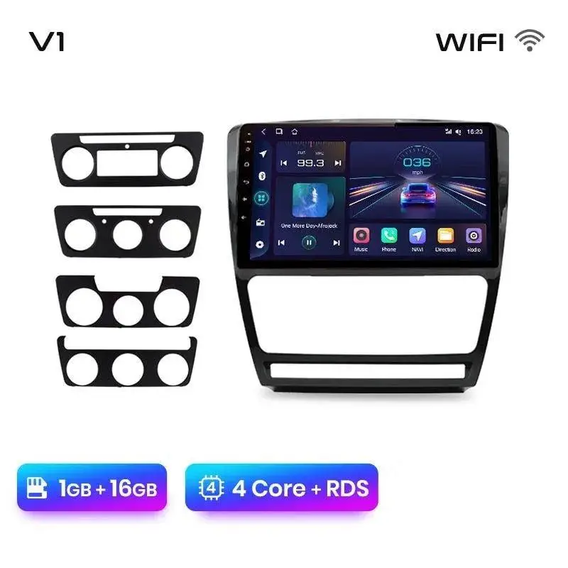 Radio Android do Skoda Octavia II (A5) Multimedialne (2006-2013) CarPlay Android Auto 4G WiFi GPS DSP