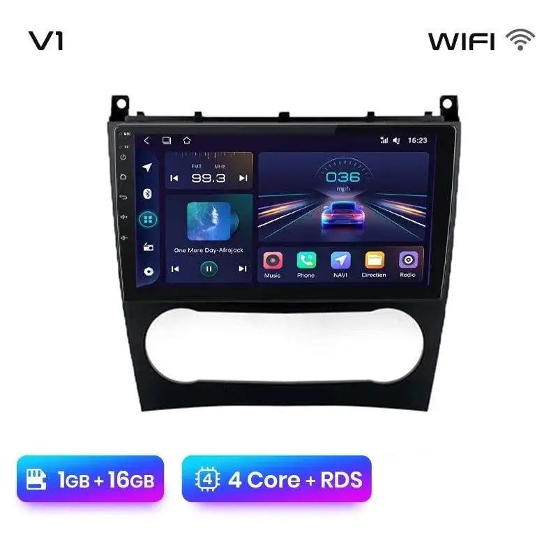 Radio Android do Mercedes-Benz C-Klasa W203 Lift Multimedialne (2005-2009) CarPlay Android Auto 4G WiFi GPS DSP