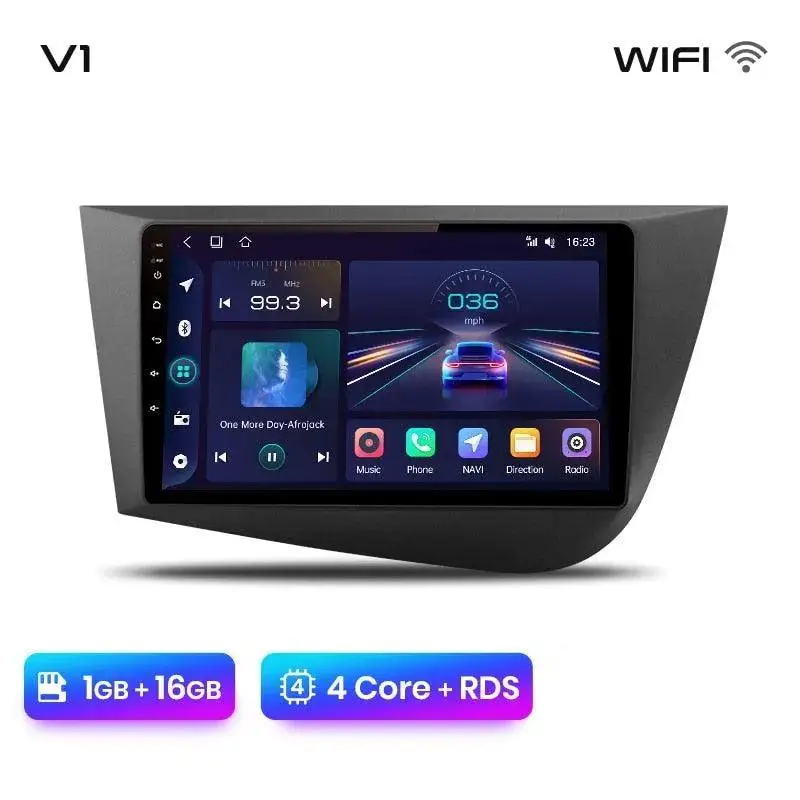 Radio Android do Seat Leon II (2005-2012) CarPlay Android Auto 4G WiFi GPS DSP