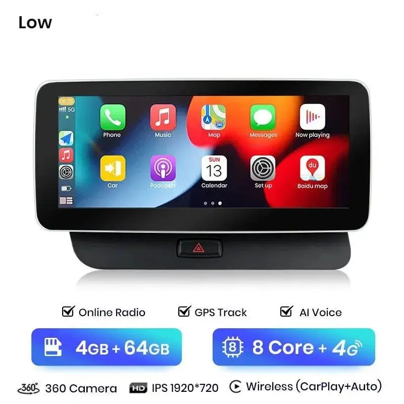 Radio Android do Audi Q5 Dedykowany (2009-2017) CarPlay Android Auto 4G WiFi GPS DSP Ekran