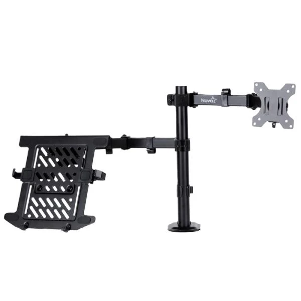 SOPORTE DE ESCRITORIO PARA MONITOR Y LAPTOP NOVA FDBM2008001C 14 PULG-32 PULG VESA 75X75 100X100 8KG NEGRO