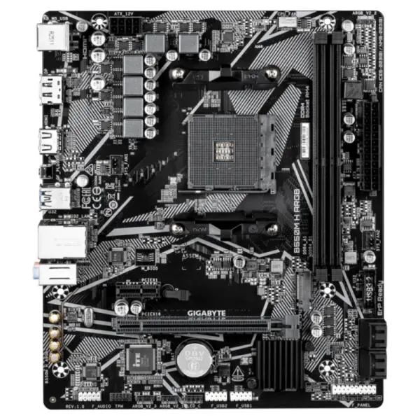TARJETA MADRE GIGABYTE B550M H ARGB AM4 MATX DDR4 NEGRO