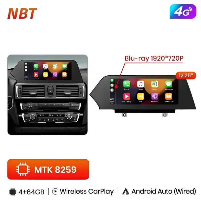 Radio Android do BMW Serii 3 4 F30 F31 F32 F33 F34 F36 Dedykowany CarPlay Android Auto 4G WiFi GPS DSP Ekran