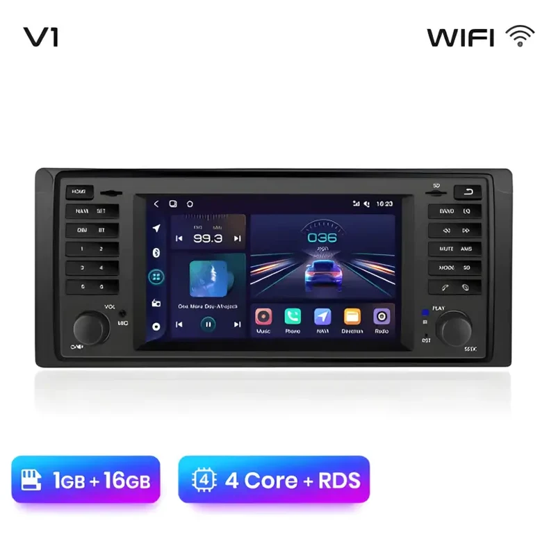 Radio Android do BMW Serii 5 E39 X5 E53 Multimedialne (1996-2006) CarPlay Android Auto 4G WiFi GPS DSP