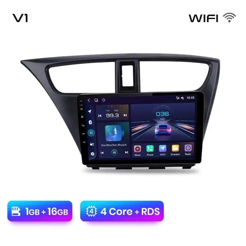Radio Android do Honda Civic IX (2012-2017) CarPlay Android Auto 4G WiFi GPS DSP