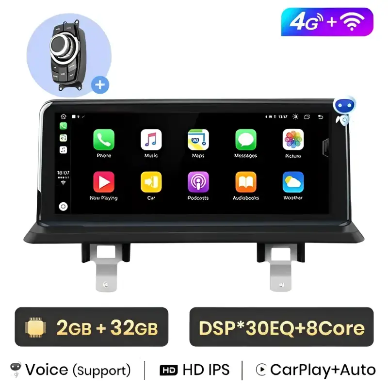 Radio Android do BMW Serii 1 E81 E82 E87 E88 Dedykowany (2005-2012) CarPlay Android Auto 4G WiFi GPS DSP Ekran