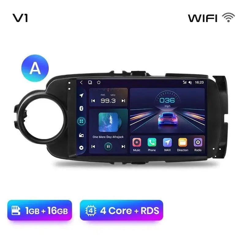 Radio Android do Toyota Yaris (2012-2017) CarPlay Android Auto 4G WiFi GPS DSP
