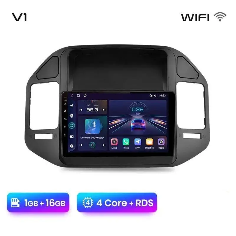 Radio Android do Mitsubishi Pajero V60 V68 V73 (1999-2006) CarPlay Android Auto 4G WiFi GPS DSP