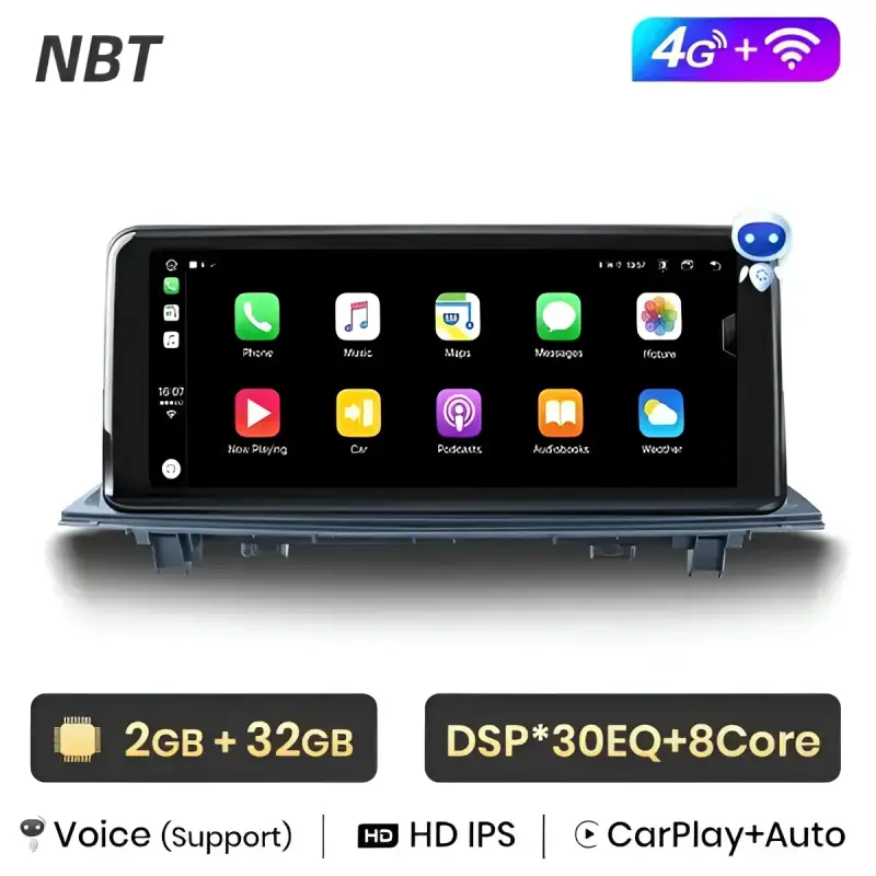 Radio Android do BMW X1 F48 CarPlay Android Auto 4G WiFi GPS DSP