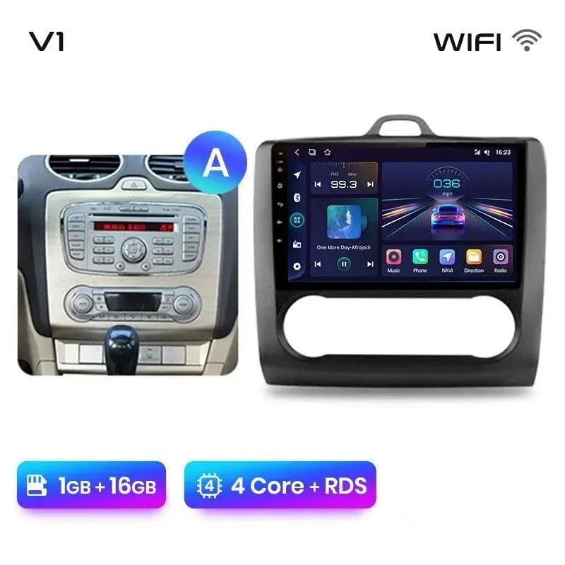 Radio Android do Ford Focus II MK2 (2004-2011) CarPlay Android Auto 4G WiFi GPS DSP