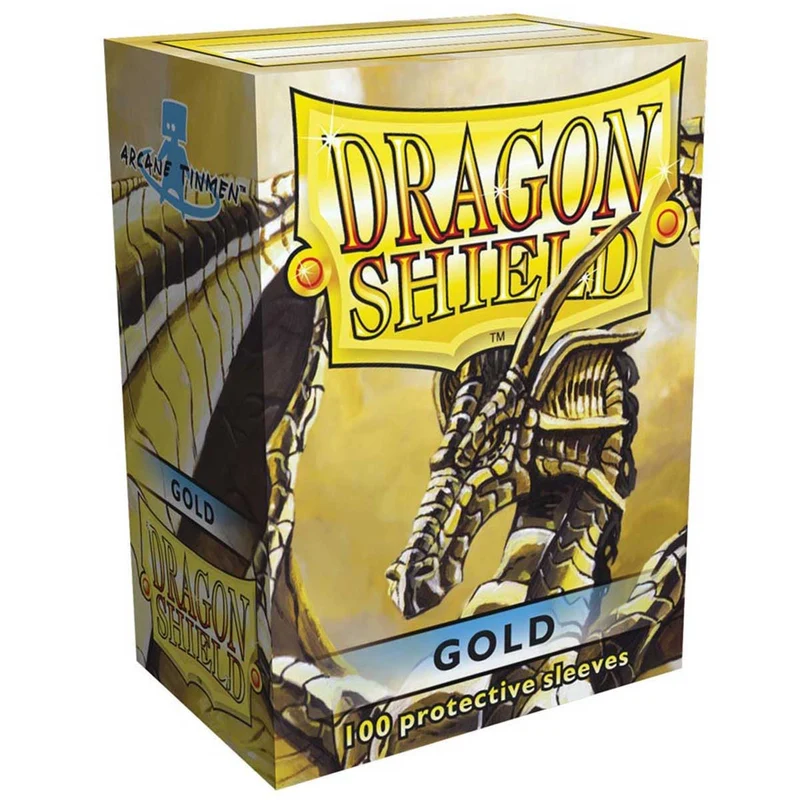 Arcane Tinmen Dragon Shield Standard 100ct Classic Gold Sleeves 63x88mm