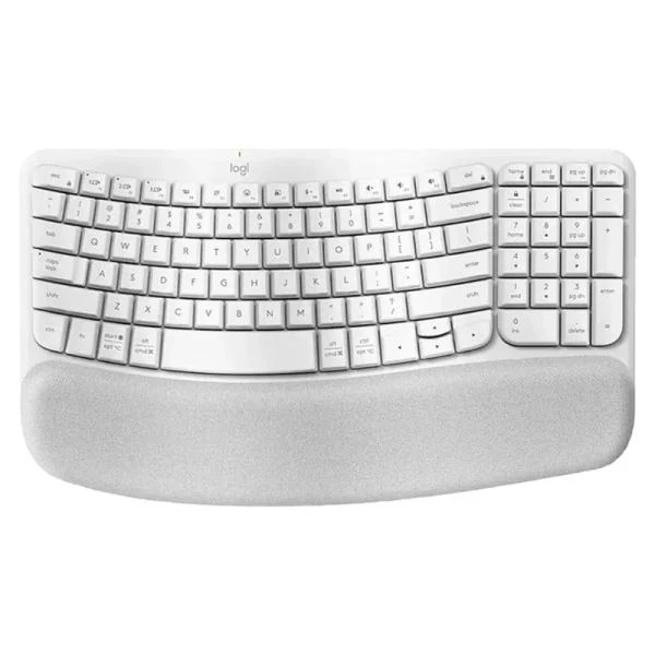 TECLADO LOGITECH ERGO WAVE KEYS MEMBRANA INALÁMBRICO BLUETOOTH ESPAÑOL 920-012279 BLANCO