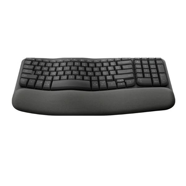 Teclado Logitech Wave Keys Inalambrico Ergonomico Español Grafito 920-012278