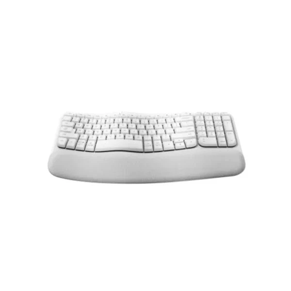 Teclado Logitech Wave Keys Inalambrico Ergonomico Español Off White 920-012279