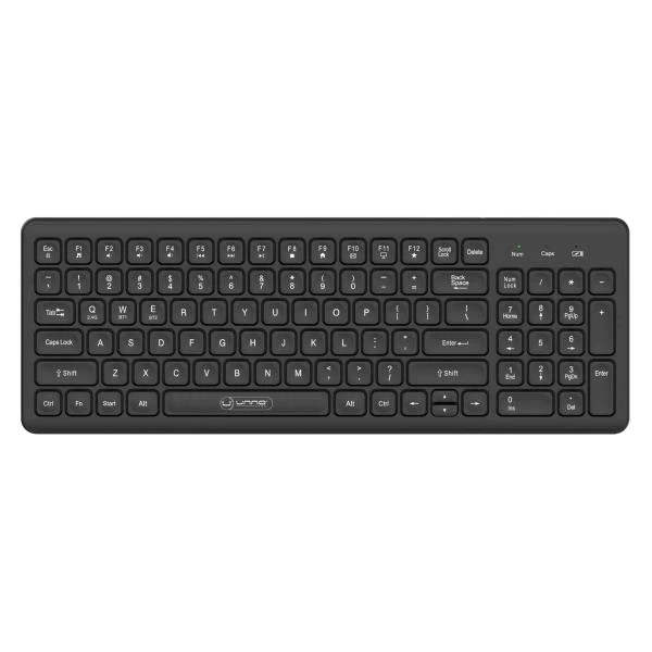 Teclado Unno Tekno KB6766BK Inalambrico 2.4GHz Ingles KB6766BK