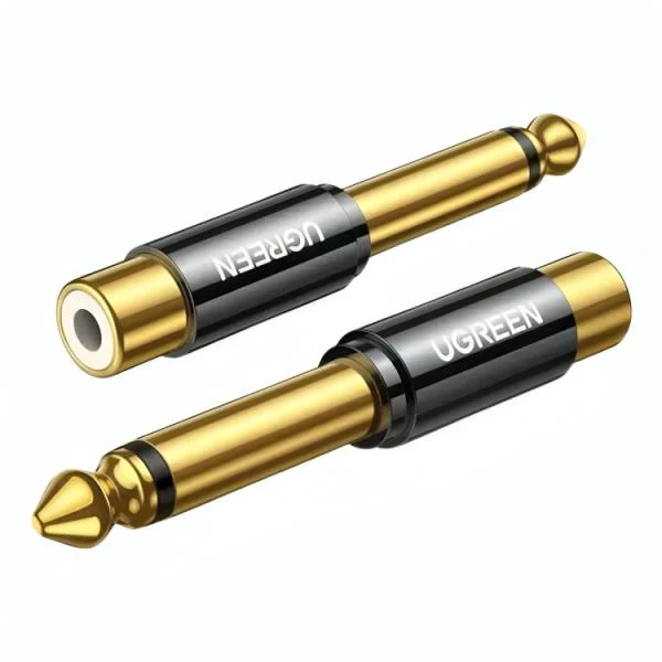 ADAPTADOR UGREEN AV169 6.35MM MACHO A RCA HEMBRA 80731