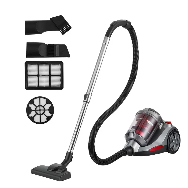 Devanti Vacuum Cleaner Bagless Canister 2000W 25kPa Powerful Suction 4L Red