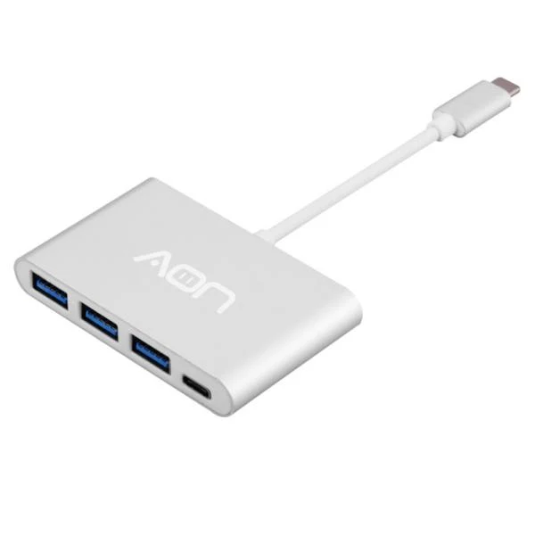 Hub USB-C AON 4 en 1 USB-A x3 USB-C PD 60W AO-AD-1009
