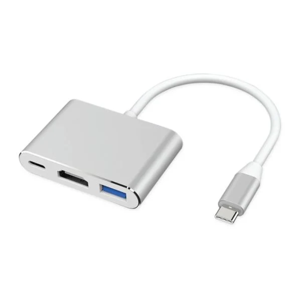 Hub USB-C AON 3 en 1 HDMI 4K USB-A USB-C AO-AD-1008