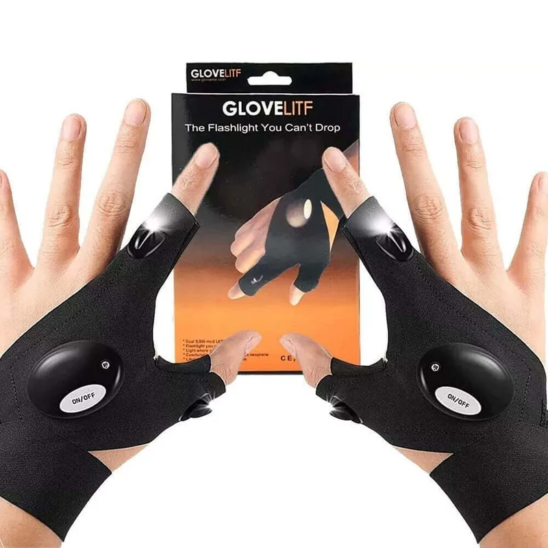 Guantes con Linterna Led Luz Blanca
