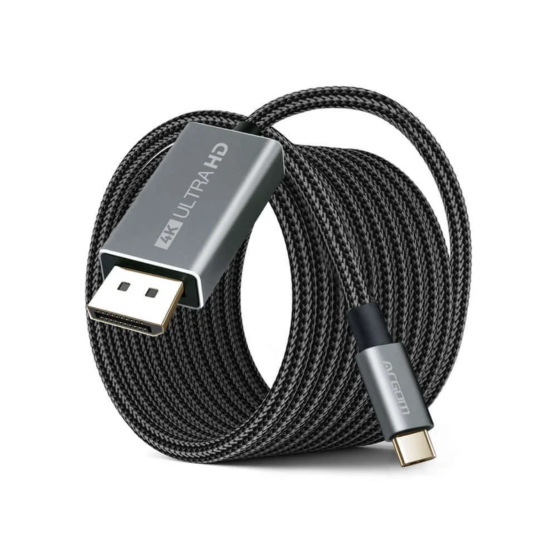 CABLE TIPO-C A PUERTO DE PANTALLA 4K 60HZ NYLON TRENZADO 1.8M/6FT