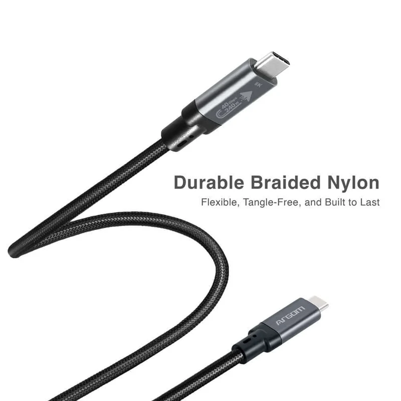 CABLE PD 240W CARGA RÁPIDA Y SINCRONIZACIÓN DURA MAX (USB4) 1.8M/6FT