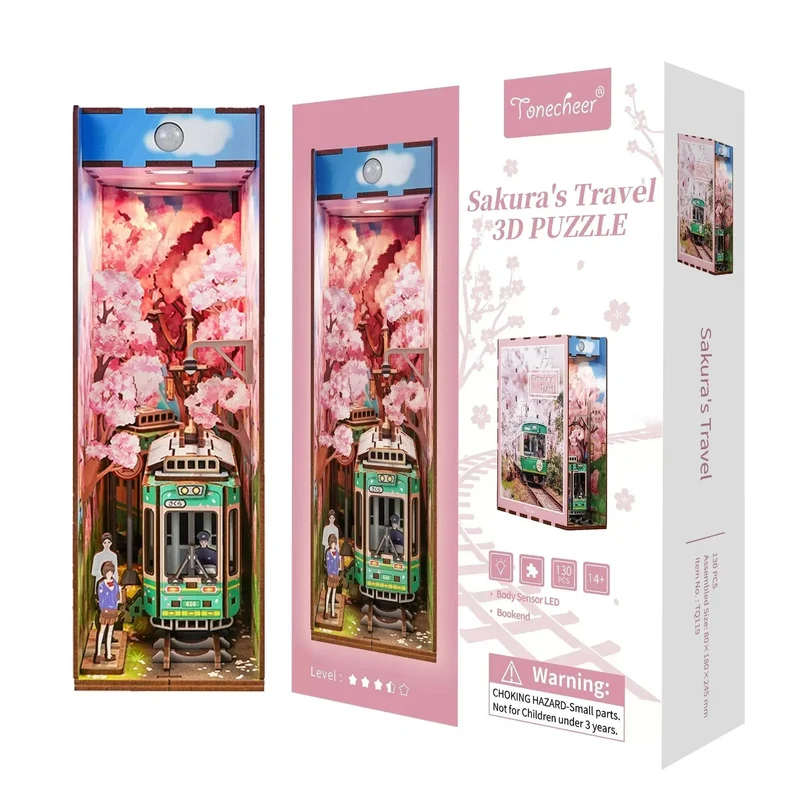 Tonecheer Sakura's Travel Book Nook Kit