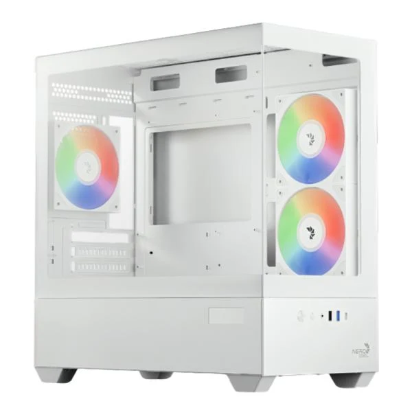 CASE GAMING RGB AEROCOOL P300D DIGI-G-WT-V1 DIGI MINI TOWER VENTILADORES 3 DE 120MM CON PANEL FRONTAL Y LATERAL ACCS-PN05033.21 BLANCO