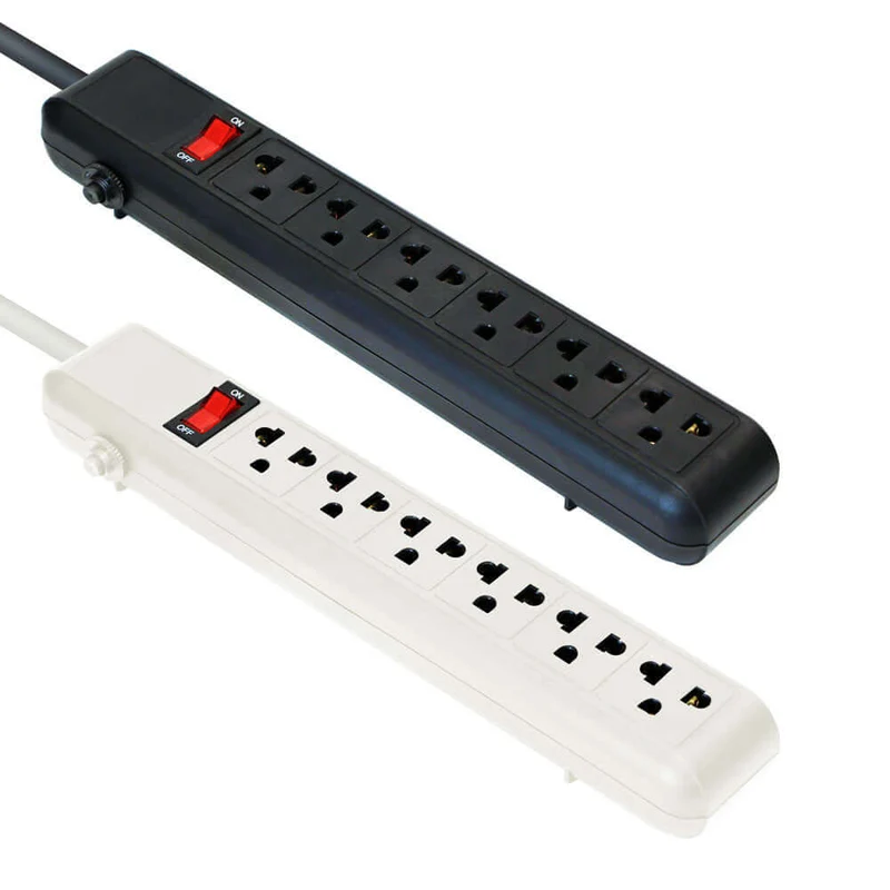 REGLETA DE 6 TOMAS DE CORRIENTE 110-220 V
