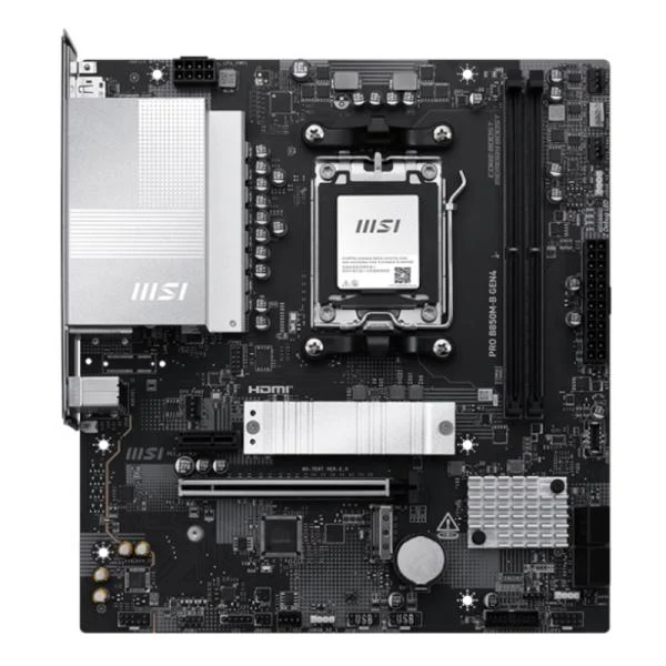 TARJETA MADRE MSI PRO B850M-B GEN4 M5 MATX DDR5 911-7E87-003 NEGRO/BLANCO