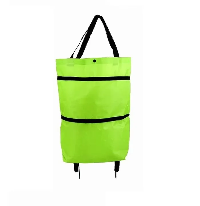 Bolso Con Ruedas Plegable para Compras Carro Portatil Verde