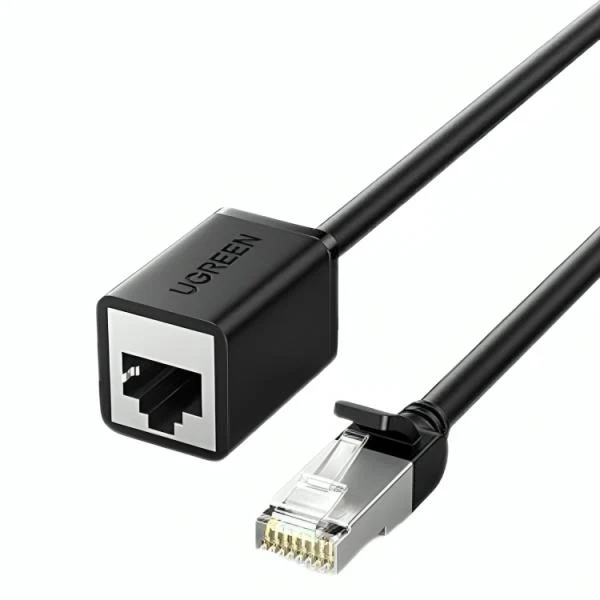 CABLE UTP UGREEN NW112 CAT 6 F/UTP RJ45 MACHO A HEMBRA 0.5 M 11278 NEGRO