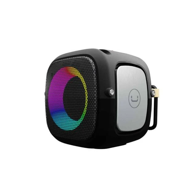 Parlante Bluetooth Cubi TWS Waterproof RGB LED Gris Unno Tekno SP9214GY
