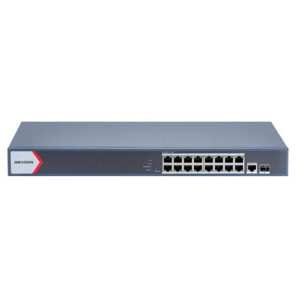 Switch Hikvision Smart PoE Gigabit 16 Puertos DS-3E1518P-EI/M(O-STD)