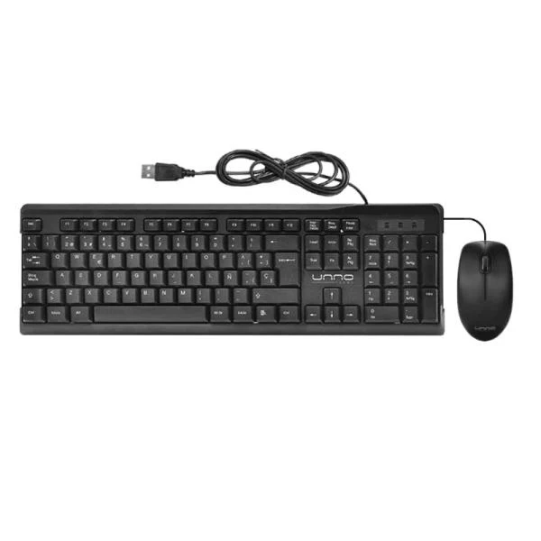 Teclado y Mouse UNNO TEKNO Klass USB Español Negro KB6721BK