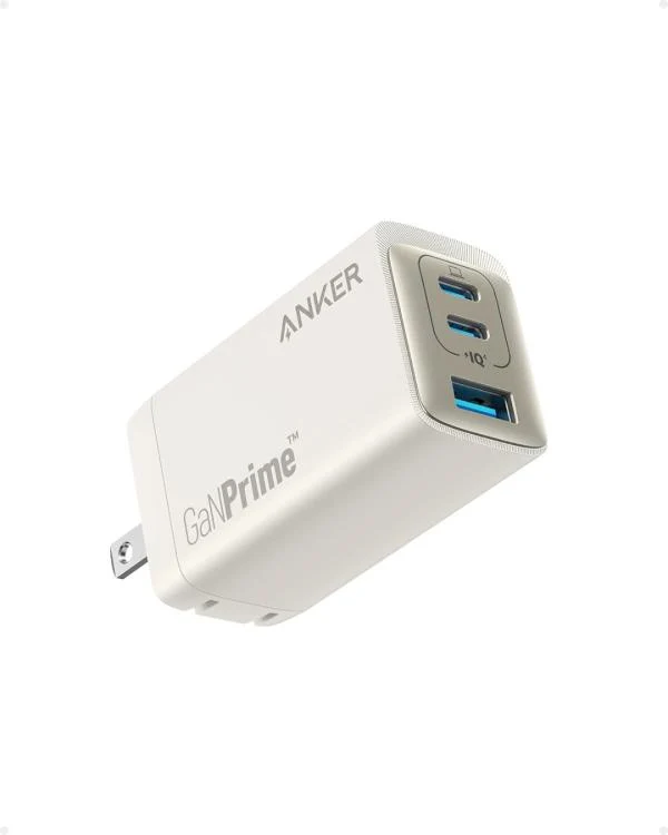 ANKER GAN PRIME WALL CHARGER, 3-PORT USB, 65W. A2668. GOLD