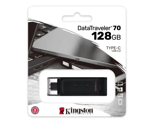 Memoria USB-C Kingston DataTraveler 70 128GB USB 3.2 DT70/128