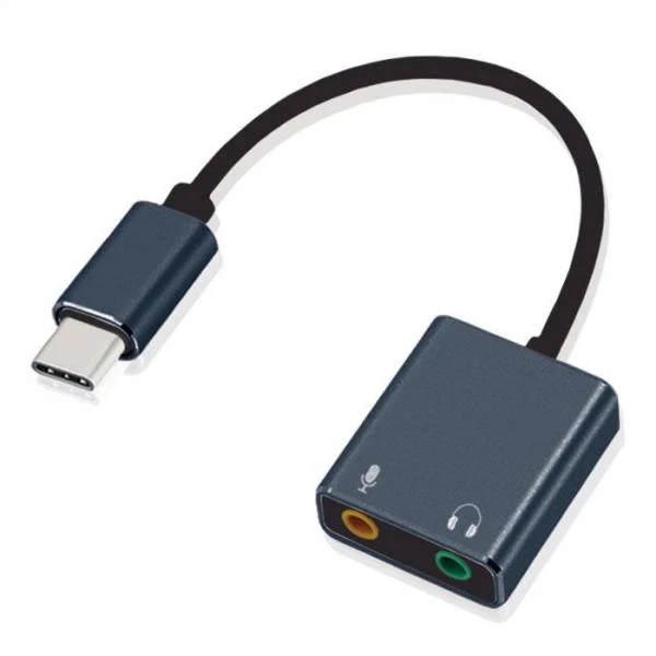 Adaptador de Sonido USB-C Argom Tech con Salida Estereo y Microfono Mono ARG-CB-0066