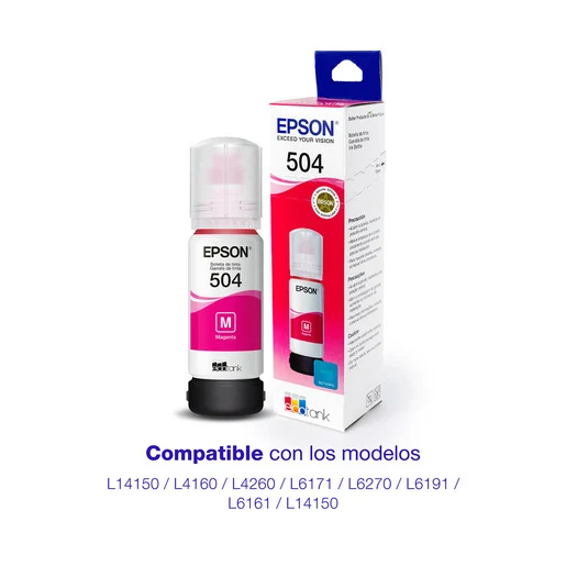 Botella de Tinta Epson T504 Magenta T504320-AL