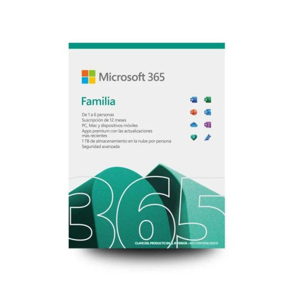 Microsoft 365 Family Licencia ESD 1 Año 6 Usuarios Multiplataforma 6GQ-00088