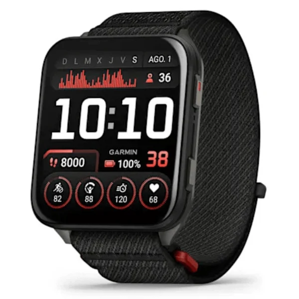 Reloj inteligente Venu® X1 Negro, correa nailon ComfortFit negro