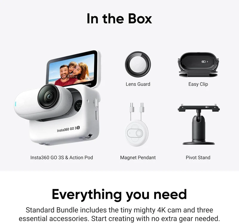 CÁMARA INSTA360 GO 3S STANDARD EDIT WHITE INS-GO-3S-STD-WH