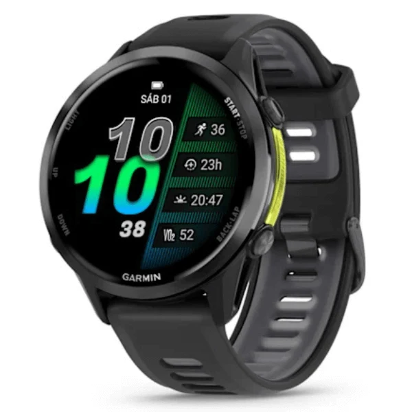 Reloj inteligente Forerunner® 970, negro, correa negro/blanco