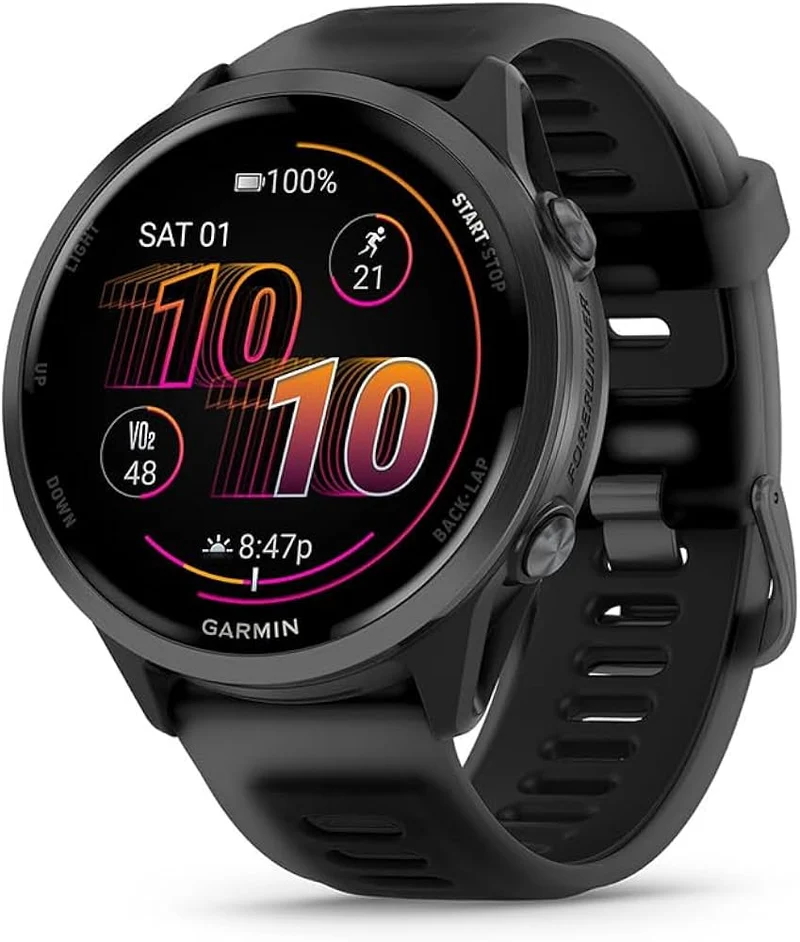 Forerunner® 570 - 47mm, gris, correa en negro/negro Garmin